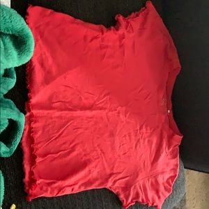 basic tee w/ crochet lacing